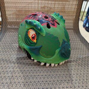 Dinosaur Bike Helmet by Raskullz. Size Small (50-54 CM) Green Red